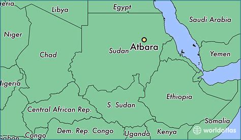 Where Is Atbara The Sudan Atbara River Nile Map
