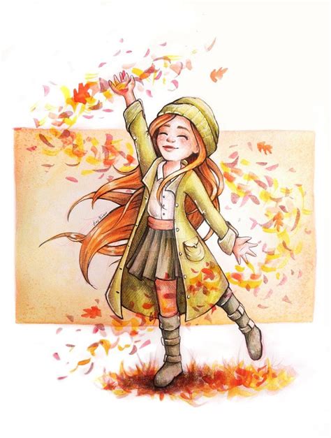 Autumn Joy By Doodlelucyart On Deviantart Fall Drawings Girly