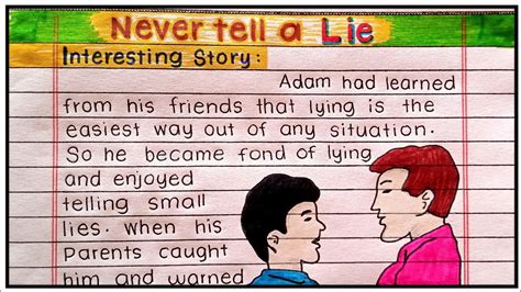 Never Tell A Lie Story In English Story Never Tell A Lie Never Lie