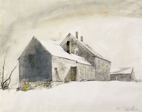 Andrew Wyeth American 1917 2009 Olsons In The Snow 1975