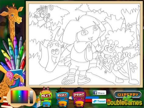 Dora The Explorer Online Coloring Page Online Game