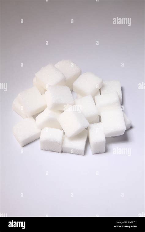 Pile Of Delicious White Lumps Of Cubes Sugar Stock Photo Alamy