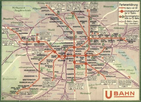 Transit Maps Historical Maps Berlin S And U Bahn Maps 1910 1936