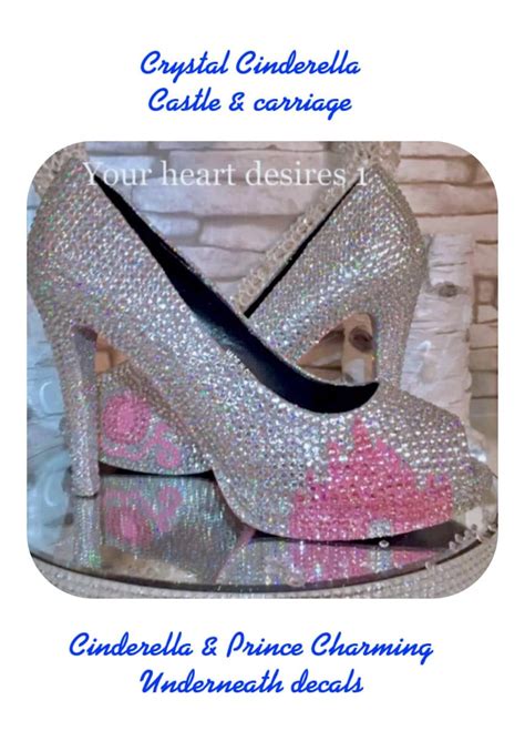 Disney Wedding Shoes Cinderella Bling Crystal Shoez Bride Etsy Uk