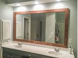 Redo your bathroom mirror with this diy bathroom mirror project. How to DIY Upgrade Your Bathroom Mirror With a Stained ...