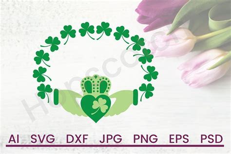 Irish Svg Claddagh Svg St Patricks Day Svg Dxf File Cuttable File