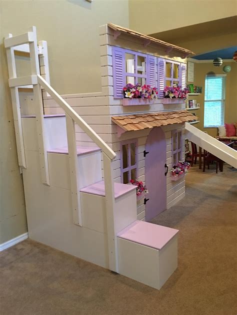 Laylas Ultimate Dollhouse Loft Bed And Playhouse Includes Etsy