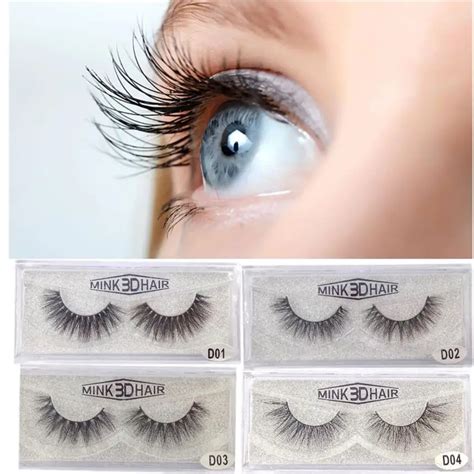 1 pair mink 3d hair false eyelashes long lasting lashes natural eyelashes cruelty free 1 pair