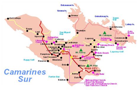 Map Of Camarines Sur Province Philippines