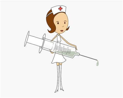Nurse Woman Person Girl Syringe Injection Shot Nurse Funny Png