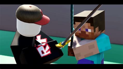 Minecraft Vs Roblox Animated Short Roblox 3d Animation Youtube