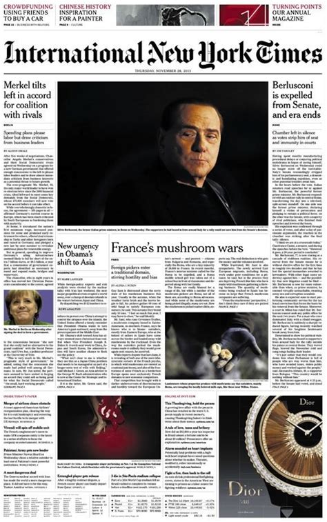 A new new deal for the 21st century. La prima pagina dell'International New York Times sulla ...