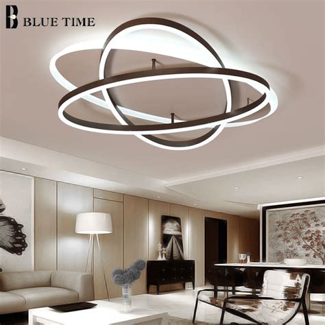These kitchen ceiling light fixtures have twin steel rings that surround the dropped durable acrylic diffuser. Minimalist Modern LED Chandelier For Living room Bedroom ...