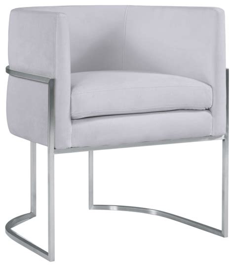 Brand new dining chairs $200 each minimum order is 2 chairs! Giselle Grey Velvet Dining Chair with Silver Leg ...