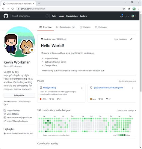 Github Profile Readme Happy Coding