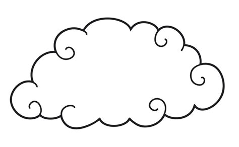 Kostenlose Malvorlage Engel: Wolke zum Ausmalen