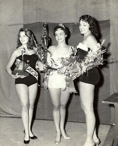 Org Vintage 1957 Semi Nude Large 8 X 10 RP Beauty Contest Ontario
