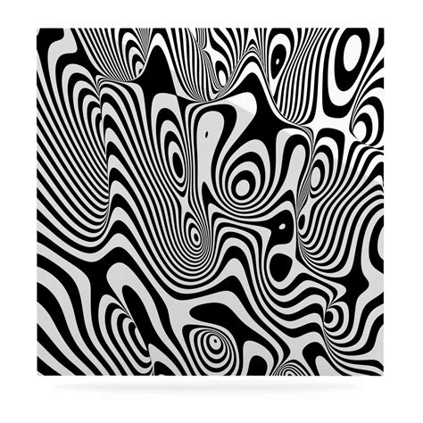 Danny Ivan Trippy Black White Luxe Square Panel Trippy Backgrounds