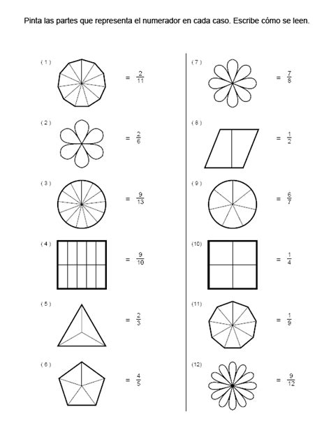 Dibujos De Fracciones Para Colorear E Imprimir Colorear Imágenes