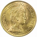 NETHERLANDS: Wilhelmina I, 1890-1948, AV 10 gulden, 1917. UNC