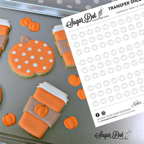 template transfer sheets to make royal icing transfers pumpkins