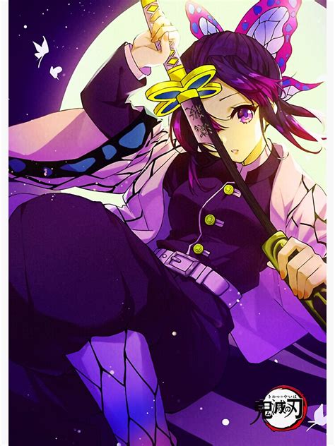 Demon Slayer Kimetsu No Yaiba Purple Anime Girl Sticker By