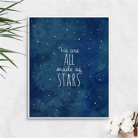 Were Made Of Stars Wall Art Celestial Quote Print Boho Etsy Star