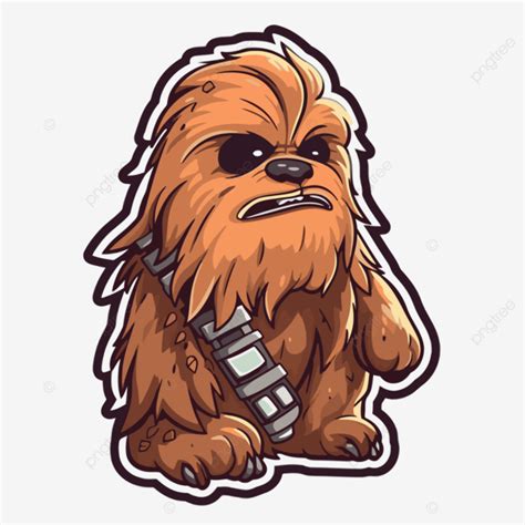 Star Wars Chewbacca Sticker For Starwars Hero Stickers Clipart Vector