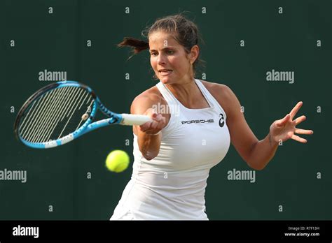 German Player Julia Goerges In Action At Wimbledon London Great