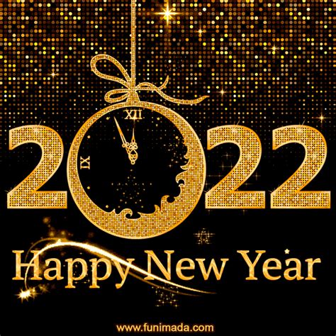New Creative Happy New Year 2022  Luxury Golden Text And Glitter