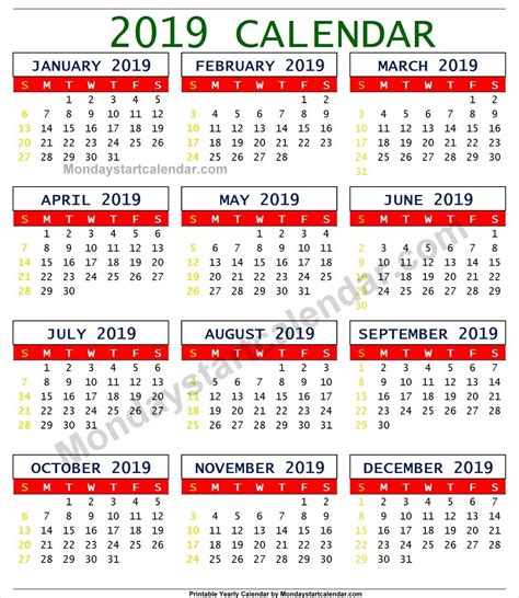 2019 Calendar Public Holidays Calendar 2019 In Arabic Language With
