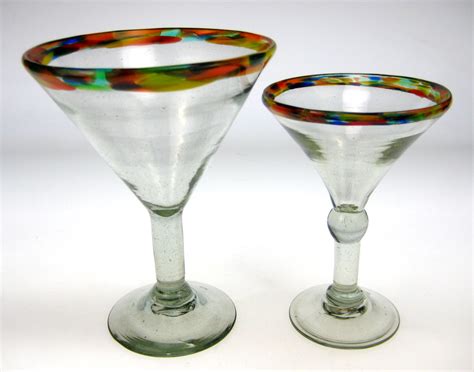 What is thing, a handheld punch bowl? Martini Glasses with confetti rim handblown stemware ...