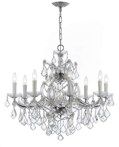 Crystorama 4408 Ch Cl Mwp Crystal Maria Theresa 9 Light Clear Crystal