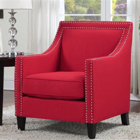 Rotterdam Armchair Berry Red Red Accent Chair Waiting