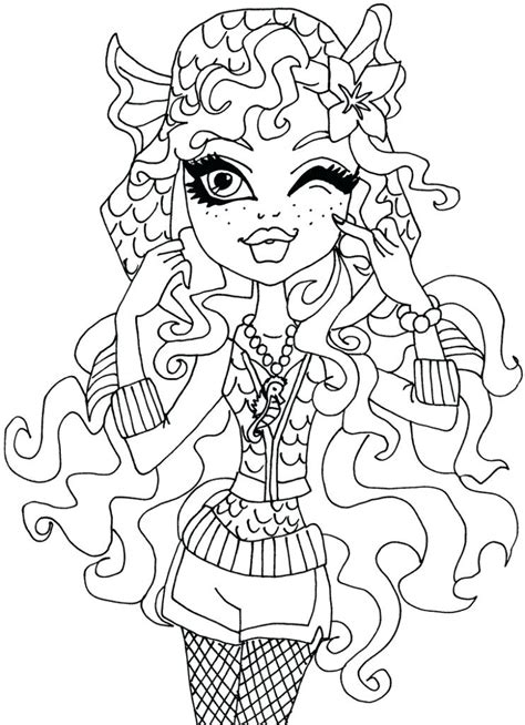 Monster High Coloring Pages Catty Noir At