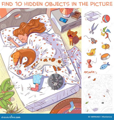 Find 20 Hidden Objects In The Picture Hamsters In A Cage Cartoon