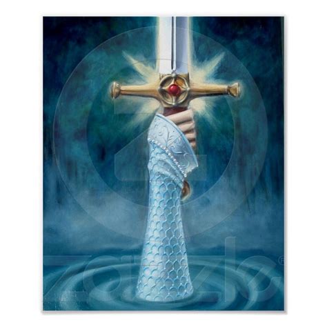 Lady Of The Lake Poster From Zazzle Com Merlin King Arthur Legend