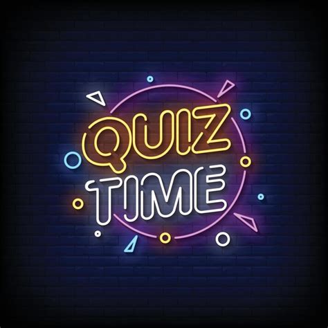 Quiz Time Neon Signs Style Text Vector 3206208 Vector Art At Vecteezy