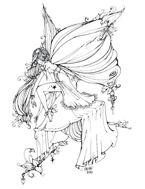 Fairy Coloring Pages For Adults Dibujo Para Imprimir Fairy Coloring