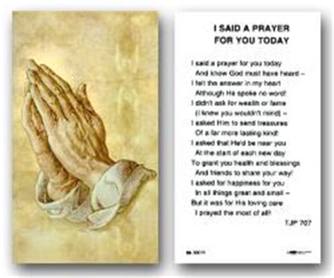 I asked for happiness for you in all things great and small. "I Said a Prayer for You Today" Prayer/Holy Card (Paper/100) - St. Andrew's Book, Gift & Church ...