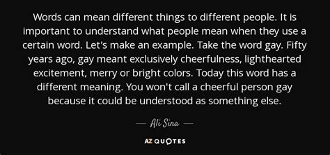 Ali Sina Quote Words Can Mean Different Things To