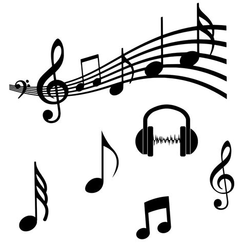 Free Music Notes Svg Bundle With Headphones Svg Svged