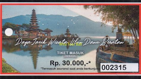 Harga Tiket Masuk Danau Beratan Bedugul Tabanan Bali 2023