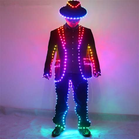 Colorful Led Suit For Dance Performace Led Stage Clothes Luminous