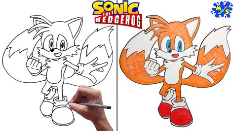 How To Draw Tails From Sonic The Hedgehog Easy Step By Step Youtube