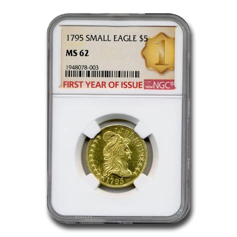 Buy 1795 5 Capped Bust Gold Half Eagle Ms 62 Ngc Small Eagle Apmex