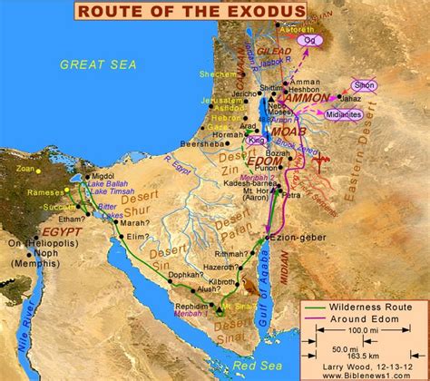 Wanderings Of Israel For 40 Years Israel Left Egypt On The 15th