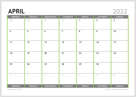 Printable Monthly 2022 Calendar Printable Calendar 2021