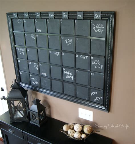 Chalkboard Calendar Canary Street Crafts