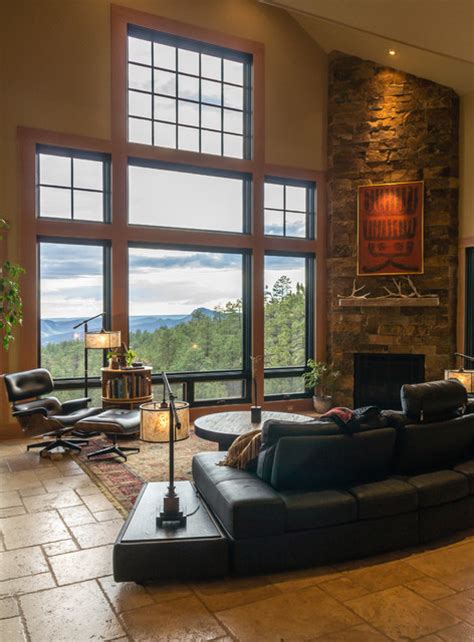 Mountain Zen Rustic Living Room Other Metro By Kogan Builders